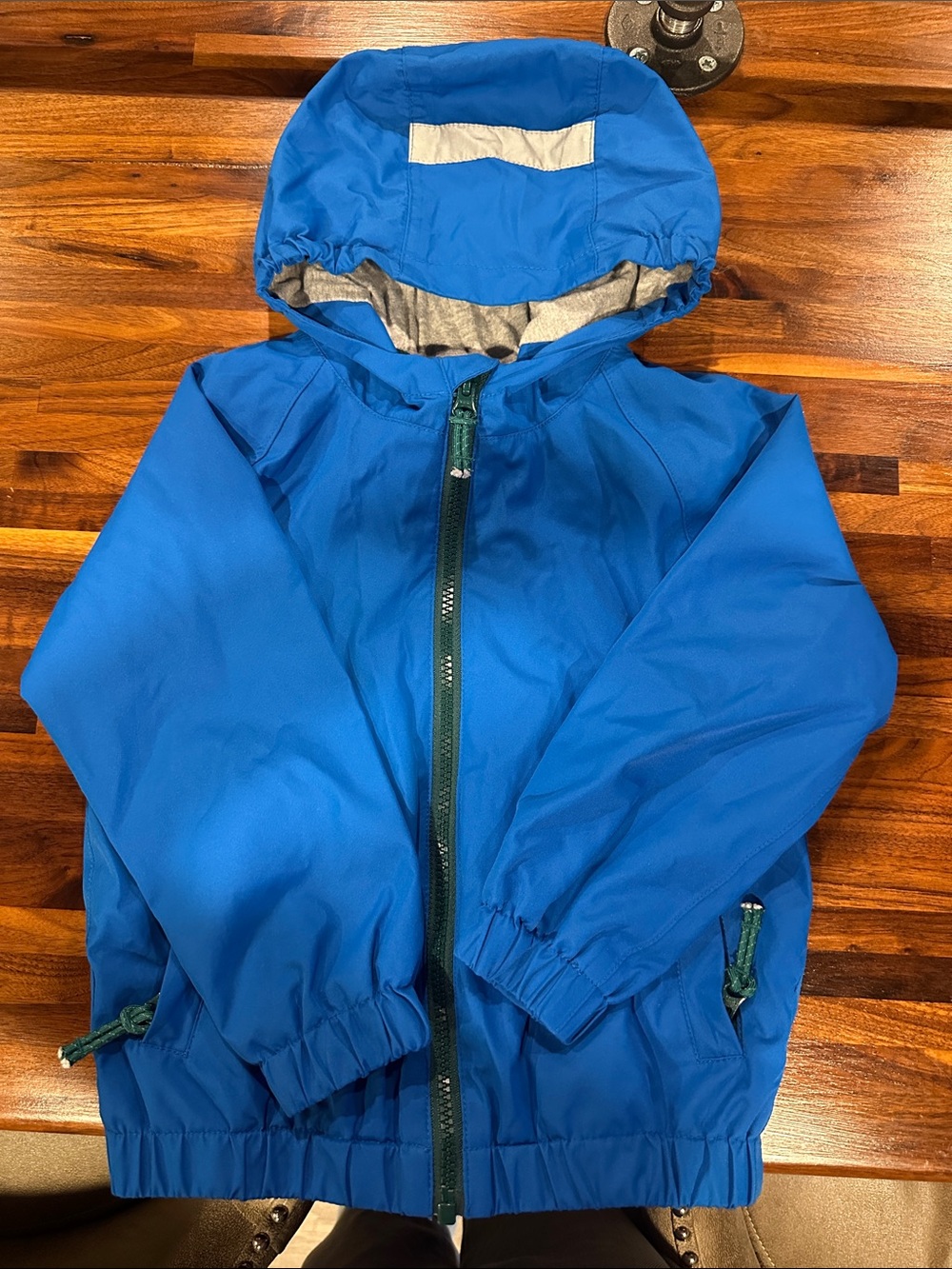 Mini Boden Bright Blue Hooded Raincoat